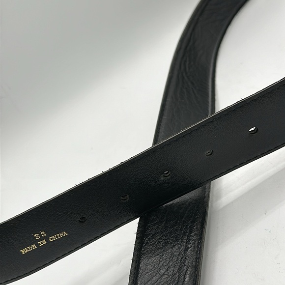 Black belt with silver-tone buckle, size 33 main image 2